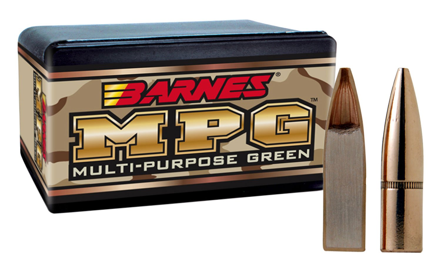 Barnes Bullets 30195, .223 Rem/5.56, 55gr, Multi-Purpose Green, Open Tip, Frangible, 100/Box - Browning - 22 Caliber