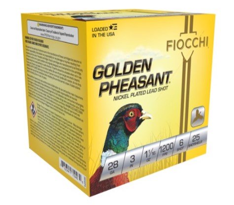 Fiocchi Golden Pheasant Shotgun Loads 28 ga. 3 in. 1 1-16 oz. 5 Shot 25 rd.