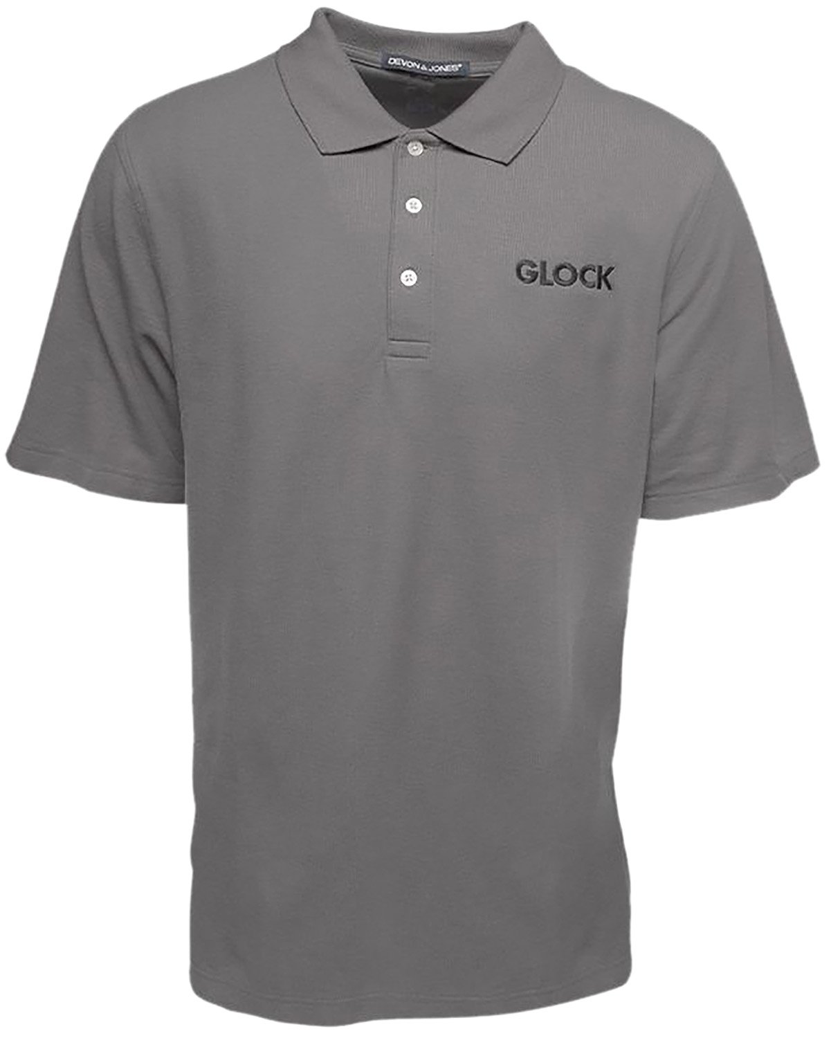Glock AP95874 Classic Polo Gray Cotton Short Sleeve Small