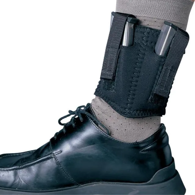 DeSantis N81BJZZZ0 Ankle Double Mag Pouch Black Neoprene Ambidextrous - View 2
