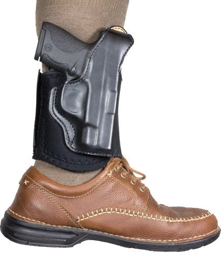 DeSantis 014PC8BZ0 Die Hard Ankle Holster RH Leather for Glock 43 Black - View 2