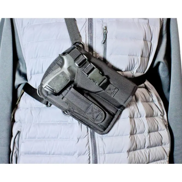DeSantis M72BALAZ0 Yukon Hunting Rig Shoulder Holster Black Nylon 1911 - View 2