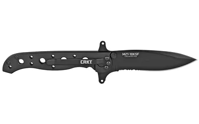 CRKT M21-10 3.1" Serrated Drop Blade Black Stainless Steel Handle - View 3