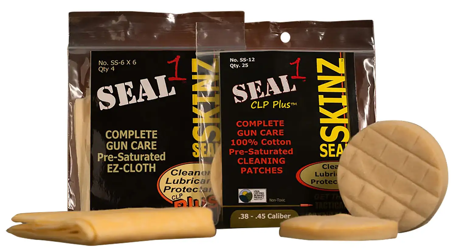 Seal 1 SS-12 Seal SKINZ Cleaning Patches/Cloths 270-30 Cal 1.75" Cotton - View 2