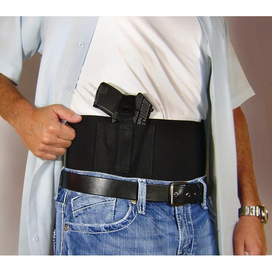 BELLYBANDM PSP Belly Band Black Elastic Holster Medium 28-34" Waist - View 2