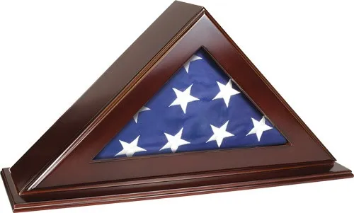 Peace Keeper PFC Patriot Flag Case Mahogany 22"x4.25"x11.5" Key Entry - View 2