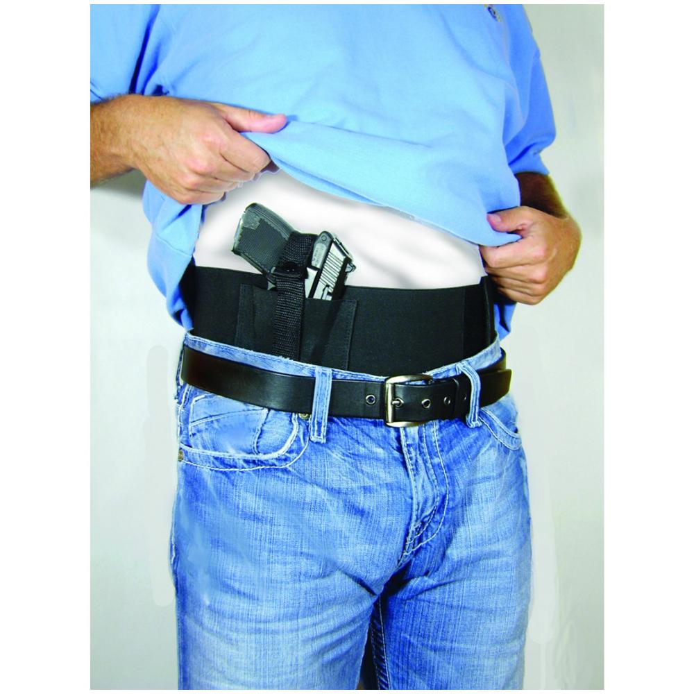 BELLYBANDL PSP Belly Band Holster Black Elastic Large 36"-44" Waist - View 2