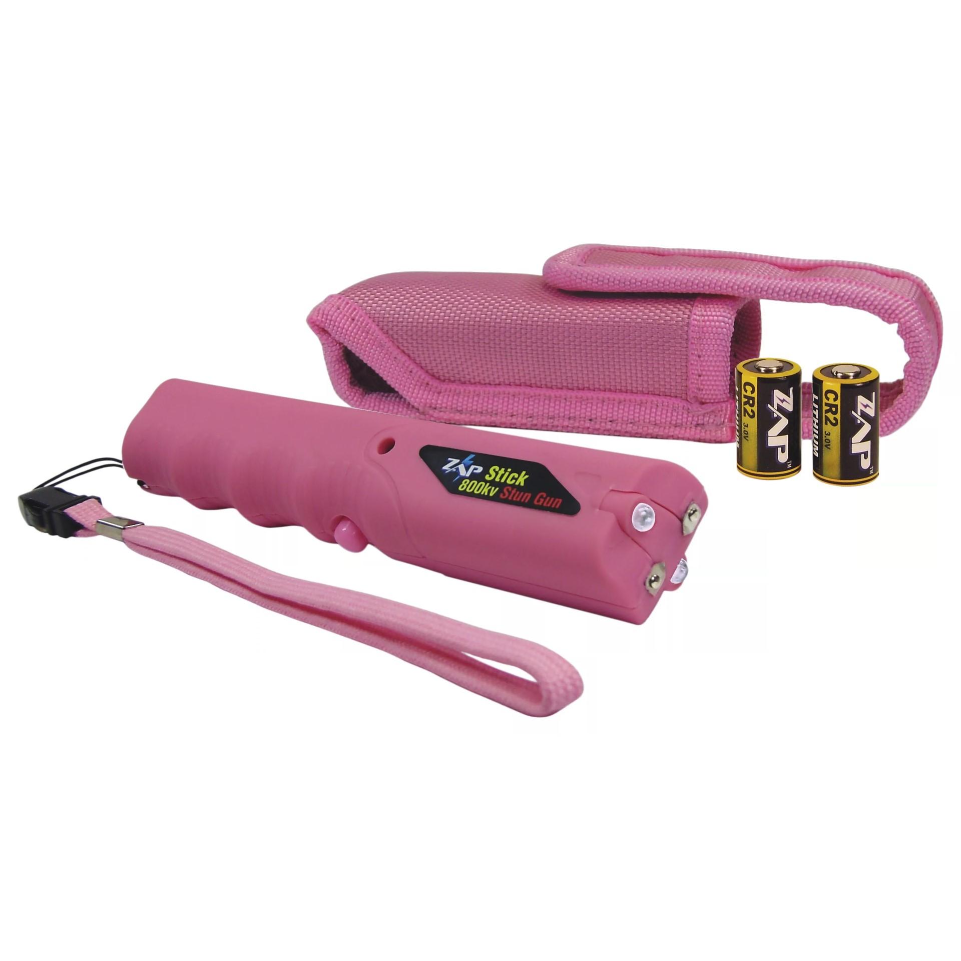 Zap ZAPSTK800FP Stick Stun Gun 800,000V Pink with LED Flashlight - View 2