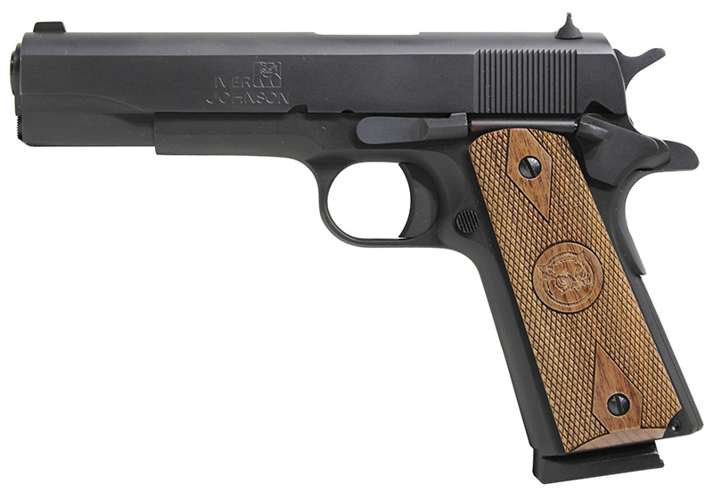 Iver Johnson 1911A1 45ACP 5" Matte Blued 8rd Walnut Grips - View 2