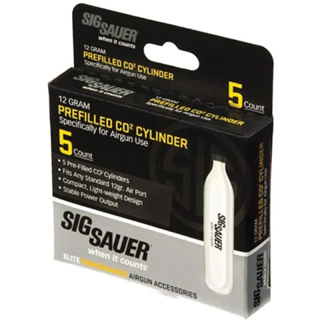 Sig Sauer Airguns AC125 CO2 Cylinders 12g 5 Pack - View 2