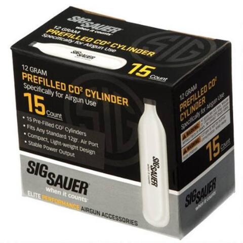 Sig Sauer AC1215 CO2 Cartridge 12 Gram 15 Pack Airgun Accessory - View 2