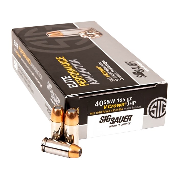 Sig Sauer E40SW1-50 Elite V-Crown .40 S&W 165gr JHP Ammo 50 Rounds - View 2