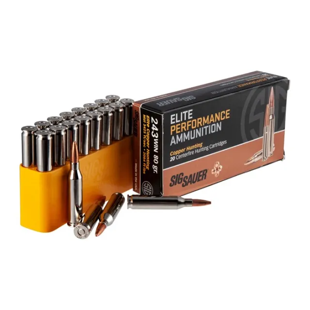 Sig Sauer E243H1-20 Elite .243 Win 80GR Copper 20RDS Hunting Ammo - View 4