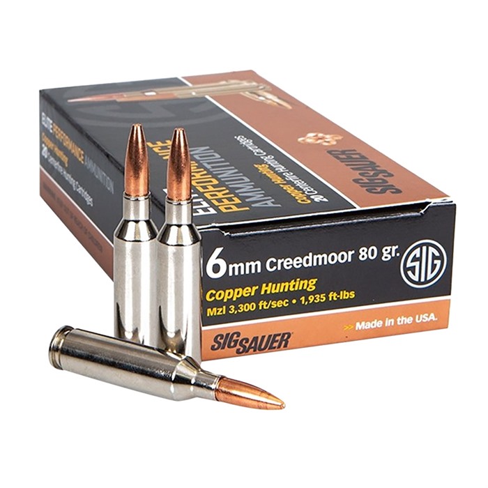 SIG Sauer Elite Hunting Copper 6mm Creedmoor Ammo 80gr - View 2