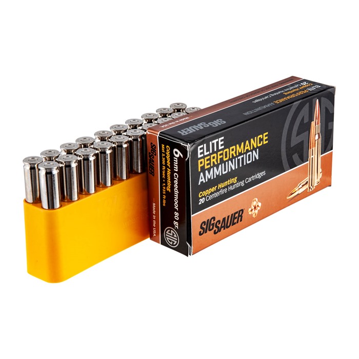 SIG Sauer Elite Hunting Copper 6mm Creedmoor Ammo 80gr - View 4