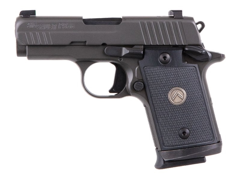 Sig Sauer P938 Micro-Compact Legion 9mm Luger 3" 10+1 Gray Cerakote Stainless Steel Black G10 Grip X-Ray3 Night Sight - View 2