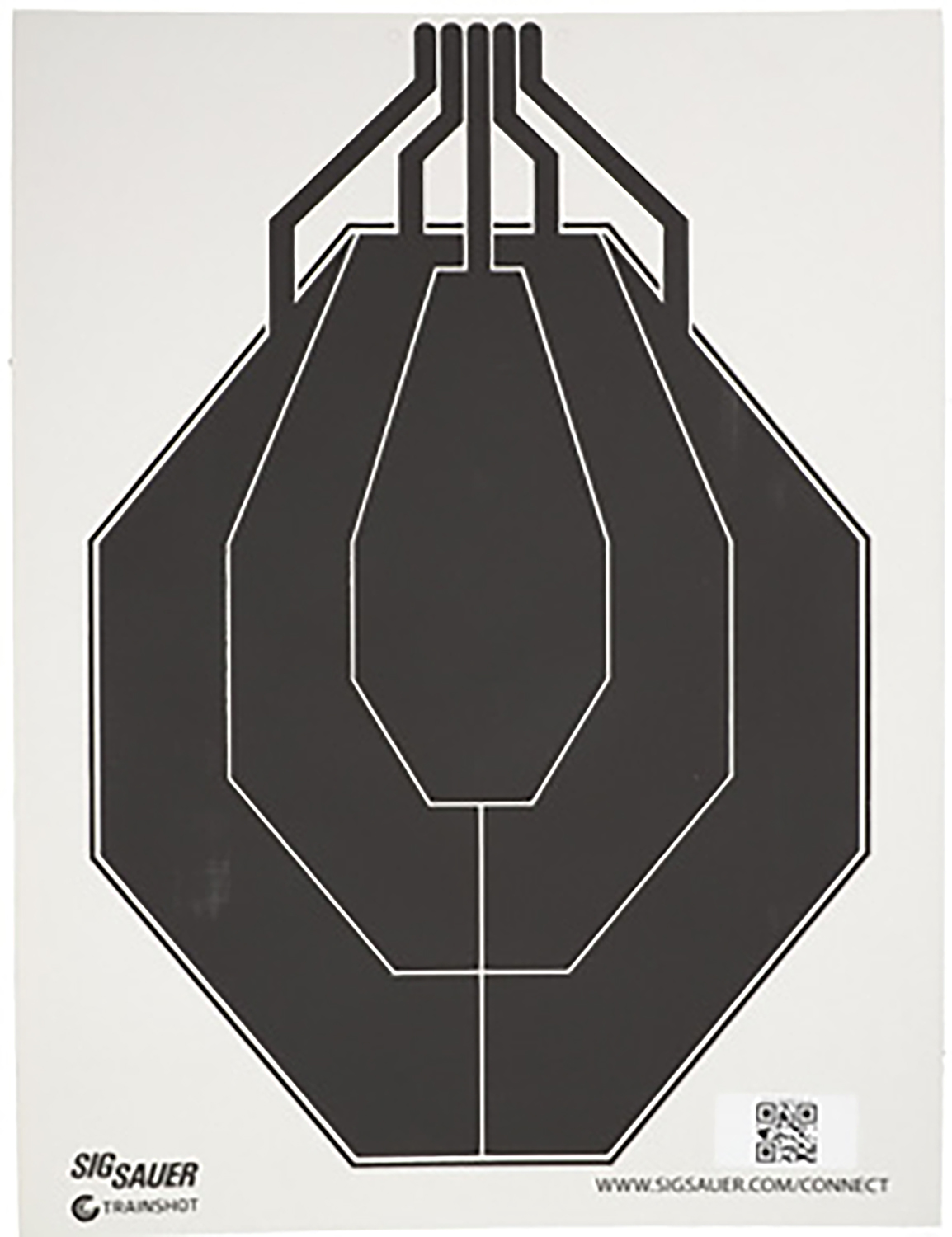 Sig Sauer SCT354 T300 IPSC Hanging Target Black/White Replacement - View 2