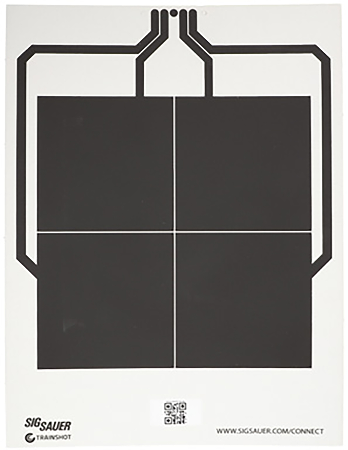 Sig Sauer SCT356 T300 4 Square Hanging Target Black/White - View 2