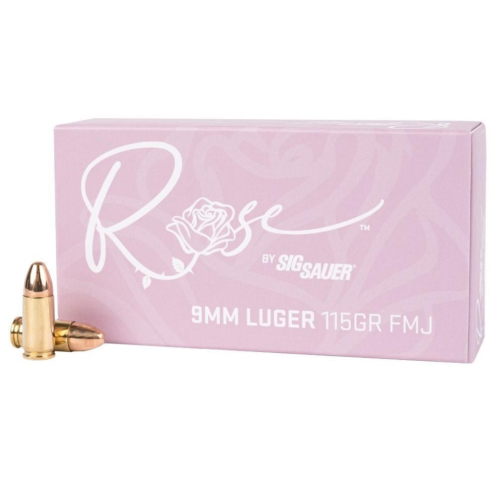Sig Sauer E9MMB1ROSE50 Rose 9mm 115gr FMJ Ammo 50 Rounds - View 2