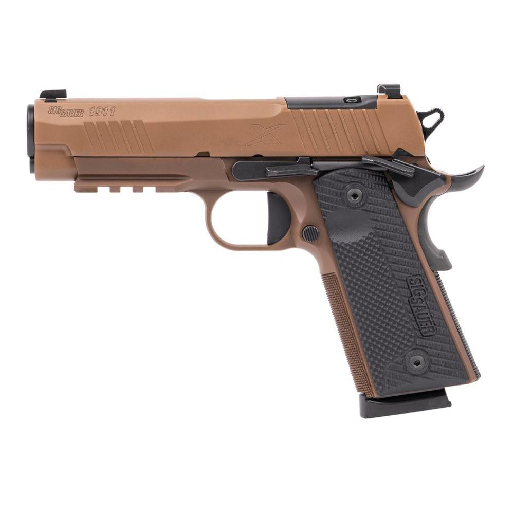 Sig 1911 XCarry 45ACP 4.25" Barrel XRAY-3 Sights, G10 Coyote Grips, 8RD Magazines - View 2