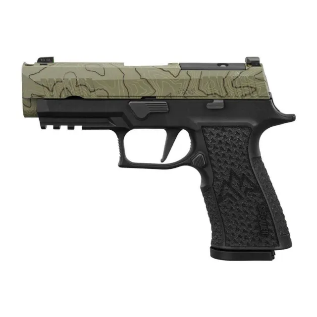 Sig Sauer P320XTEN 10MM 15+1 X-Ray3 Sights Moss Green Cerakote Slide - View 2