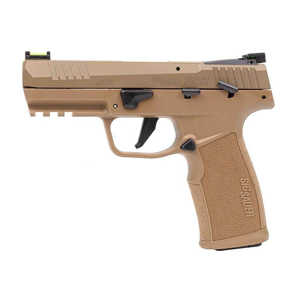 Sig SAUER P322 .22LR 4in 2x20rd Coyote Pistol with Manual Safety (322C-CAS) - View 2