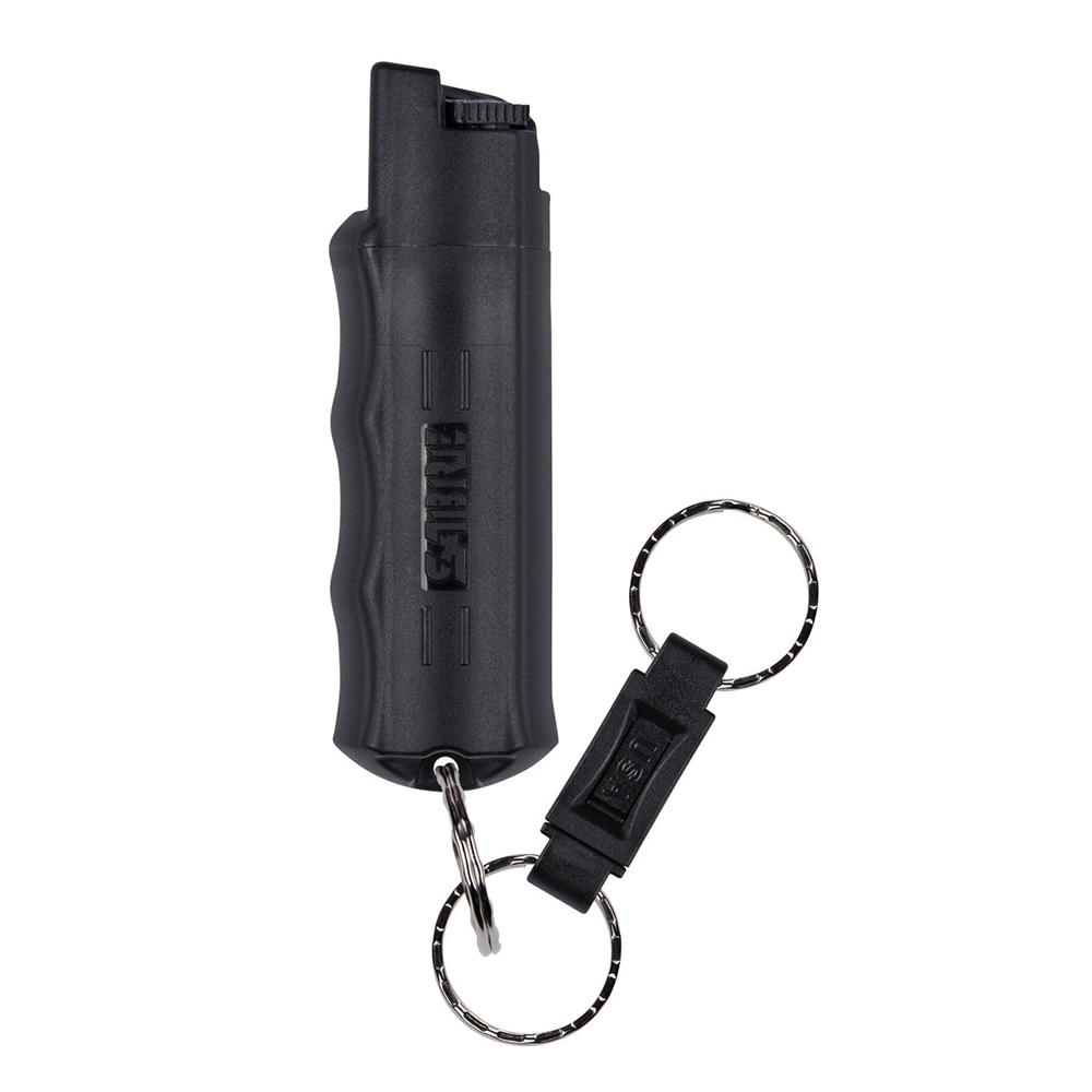 Security Equipment SABRE RED USA HARDCASE 0.54oz CLM BLACK Keyring Self Defense Spray - 10ft Range, 25 Shots - View 2