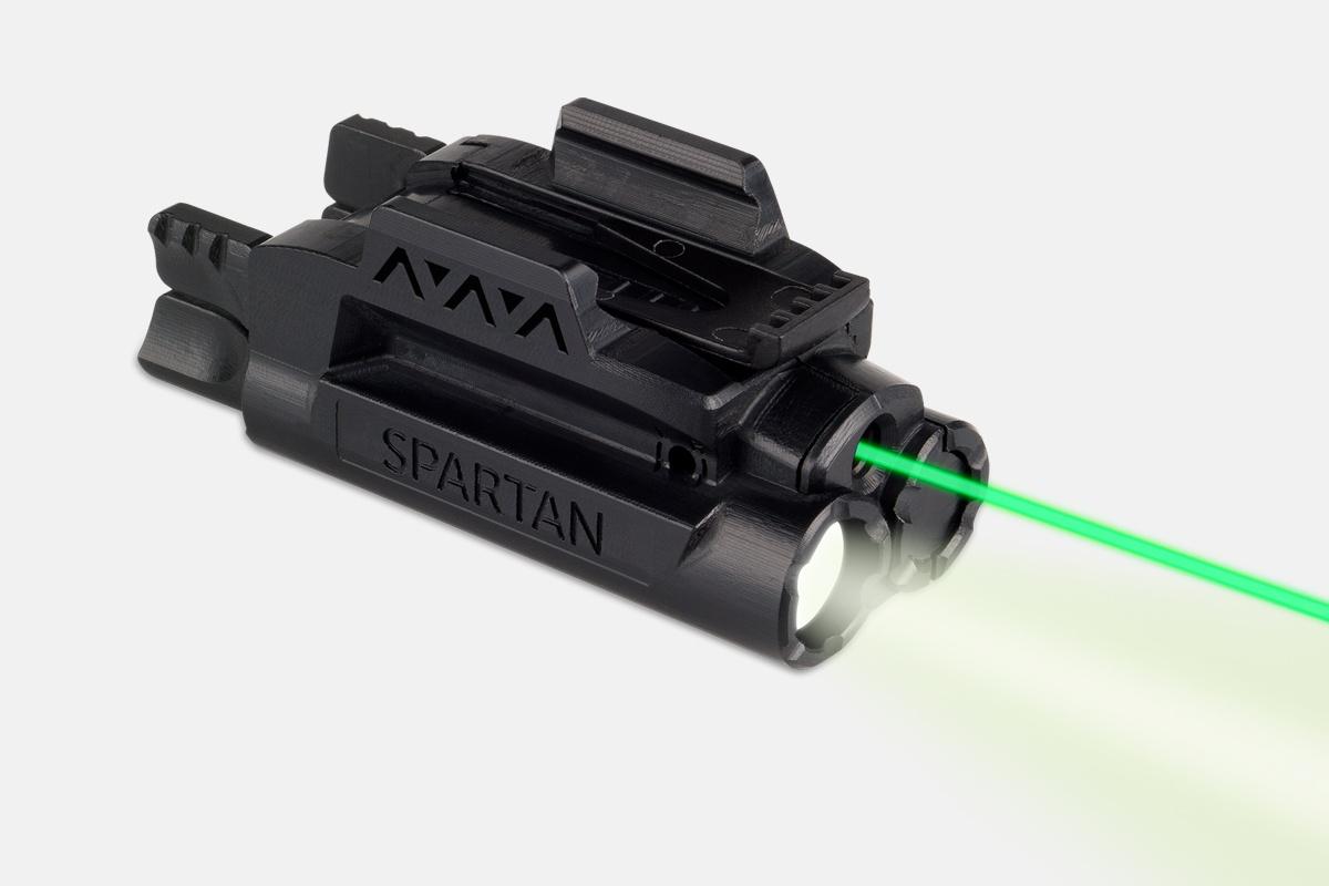 LaserMax Laser/Light Rail Mount Spartan Green/White Led - View 2
