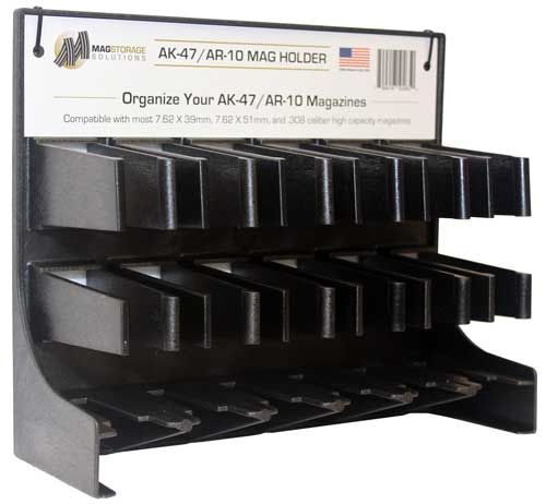 Mag Storage Solutions AK/AR10 Magazine Holder Black - Store & Organize 20-30 Round Magazines - View 2