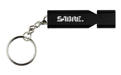 Sabre Emergency Safety Whistle Keychain Matte Finish Black Includes - View 2