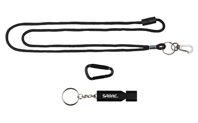 Sabre Emergency Safety Whistle Keychain Matte Finish Black Includes - View 3