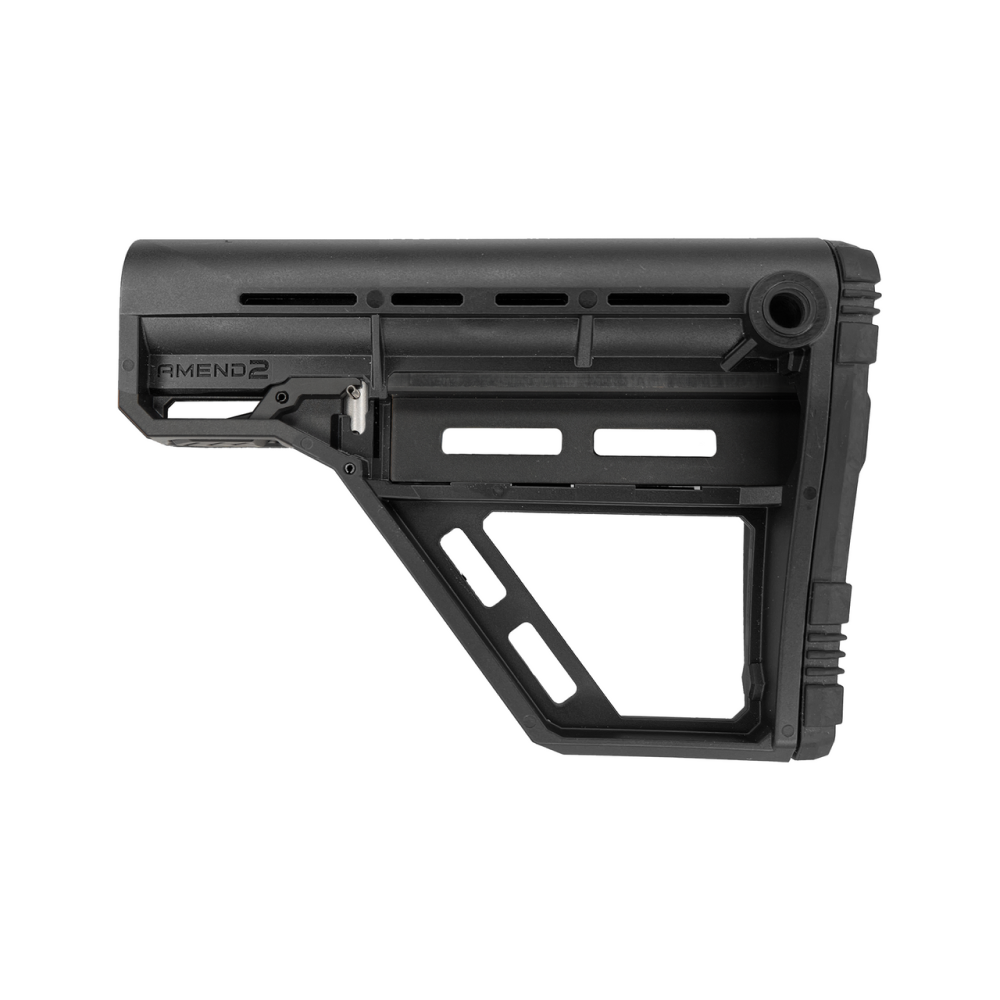 Amend2 A2AMSBASEBLK Modular AR-15 Stock, M-LOK, Black, Polymer, Steel - View 2