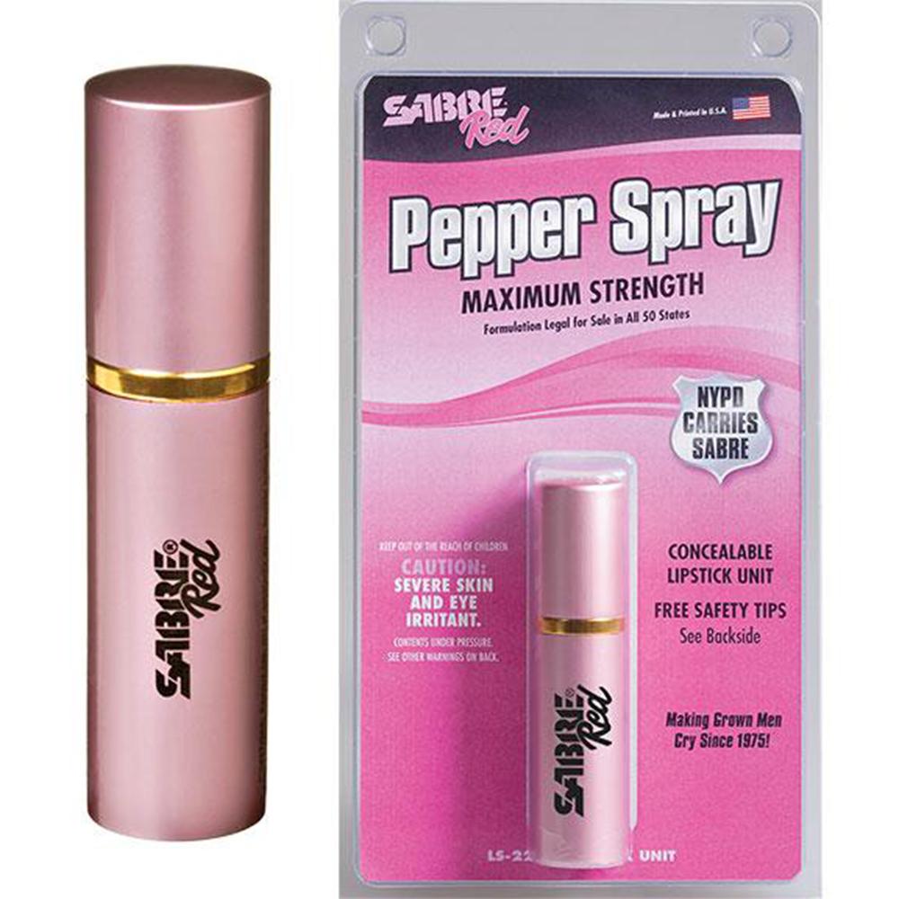 Sabre Lipstick Pepper Spray 0.75 oz LS-22-US Pink Compact Powerful - View 2