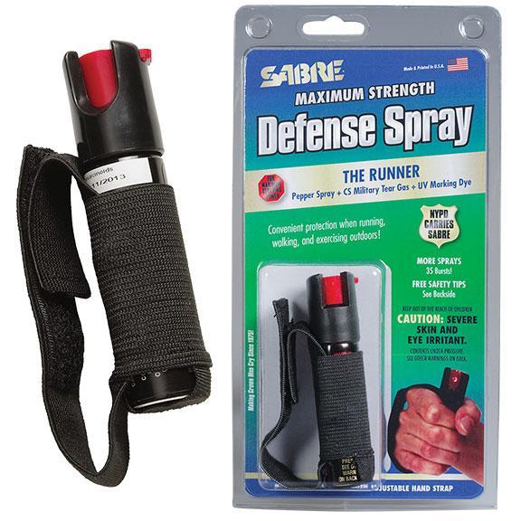 Black Sabre 3-in-1 P-22J Pepper Spray: Adjustable Hand Strap, CS Tear Gas, UV Marking Dye, 10ft Range - View 2