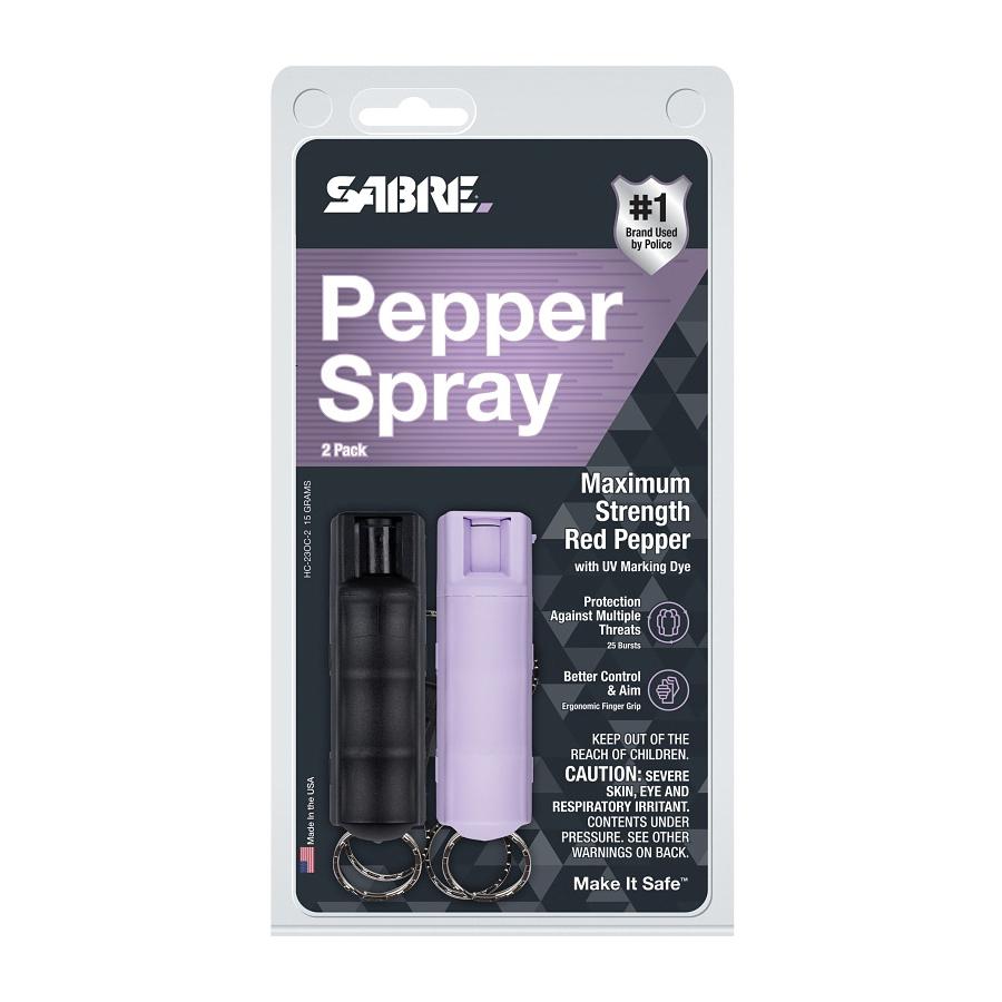 Sabre HC-23OC-2 Pepper Gel 0.54 oz Black Lavender Matte 2 Pack - View 2