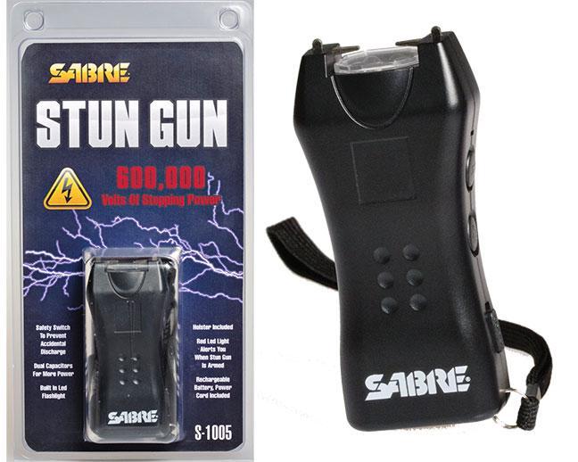 Sabre S1005BK Mini Stun Gun 600000 Volts 120 Lumen Black Dual Capacitor - View 2
