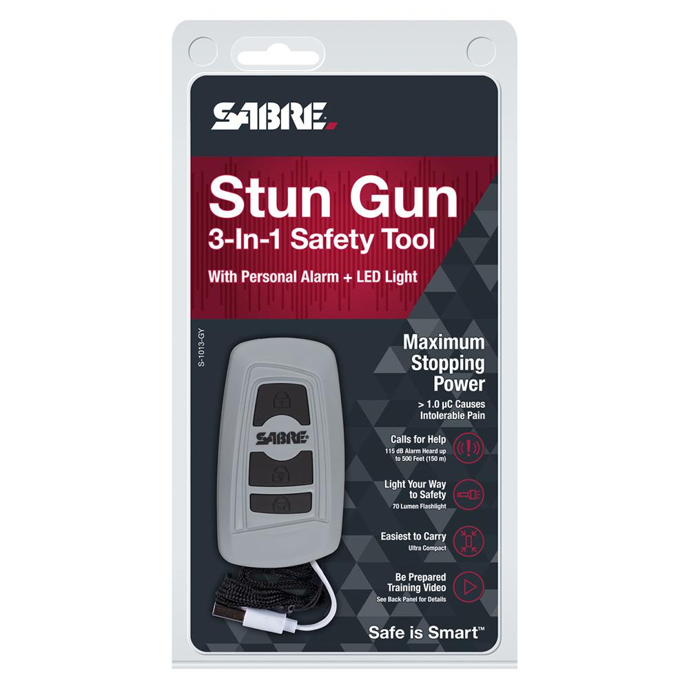 Sabre Gray S1013GY 1.154 uC 3-in-1 Stun Gun Safety Tool - View 2