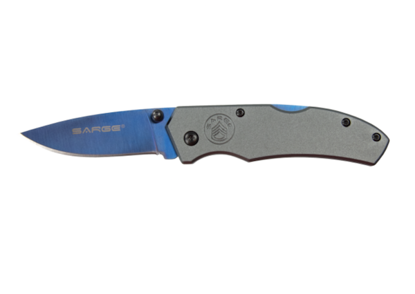 SARGE SK-301BL Blue Electro Lock Back Folder Knife - View 2
