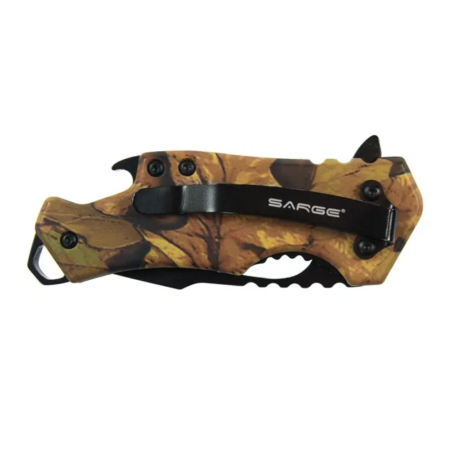 SARGE SK-502CAMO Camo Fuse 2.75" Pocket Knife with Bottle Opener - View 2