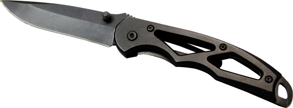 SARGE SK-25BK Skeleton Frame 4 1/8" Black Stainless Steel Knife - View 2