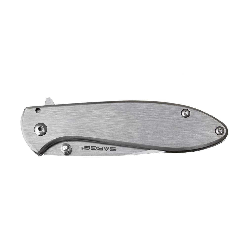 SARGE SK-822 Hawk 3 1/8" Chrome Handle Swift Assisted Opening Knife - View 2
