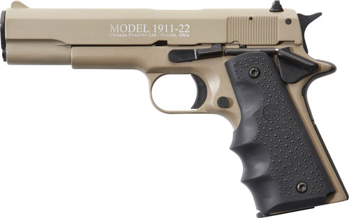Chiappa Firearms 401120 1911-22 22 LR 10+1 5" Black Steel Barrel Tan - View 2