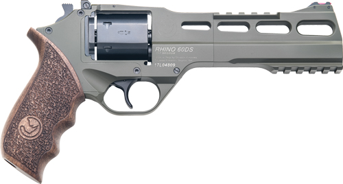 Chiappa CF340282 Rhino 60SAR 357 Mag 6" Revolver OD Green Walnut Grip - View 2
