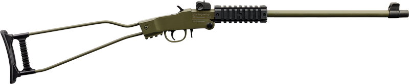Chiappa Little Badger 22LR 16.5" Threaded Folding Quad Rail OD Green - View 2