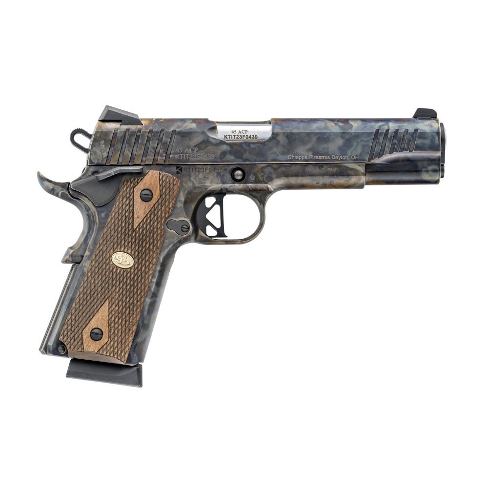 Charles Daly 1911 .45 ACP 5" Fiber Optic Diamond Walnut Grips - View 2