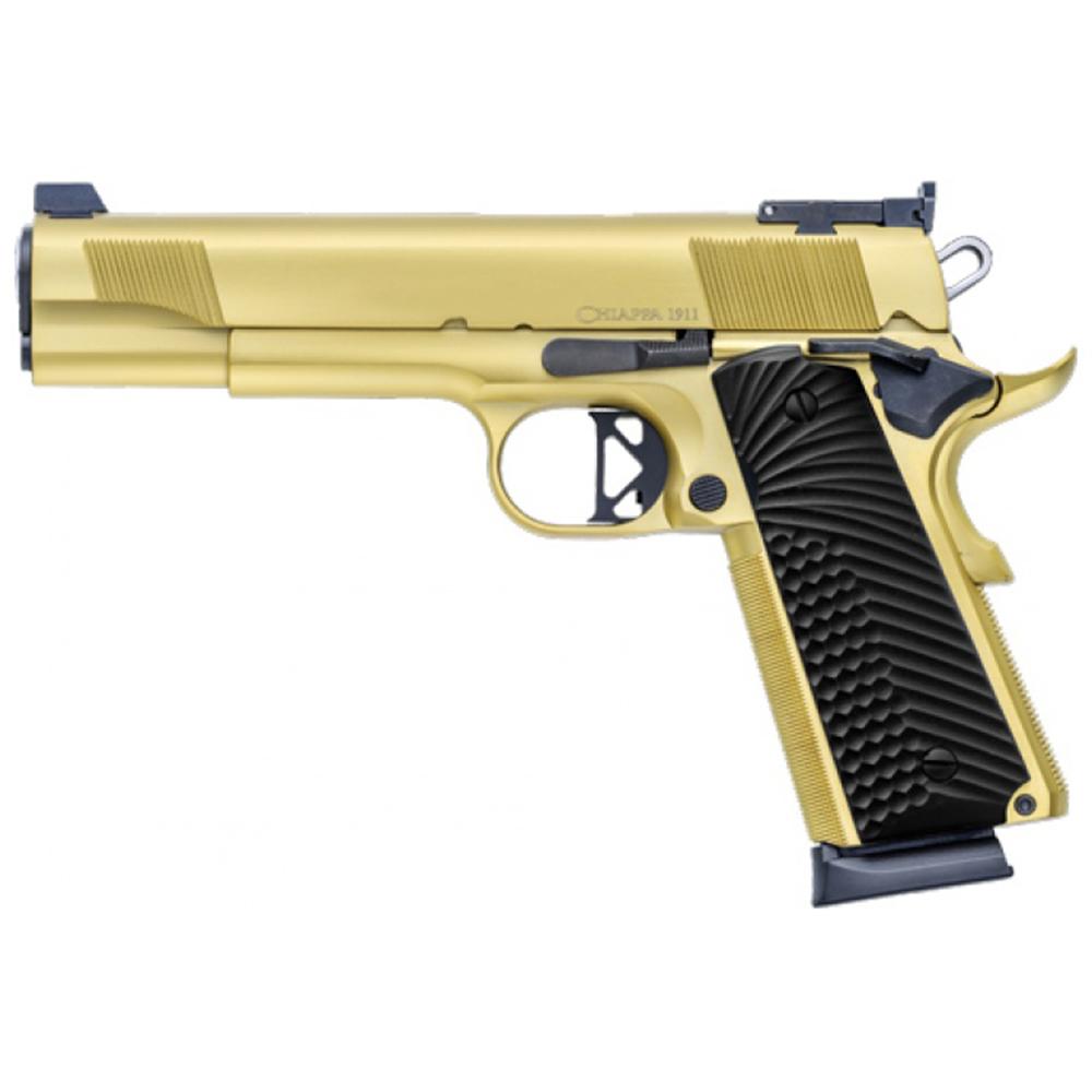 Chiappa 1911 EMPIRE GRADE 45ACP 5" FS 8RD G10 GRIP GOLD - View 2