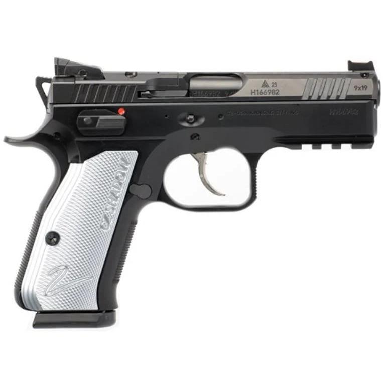CZ Shadow 2 Compact 9mm 15+1 Black Steel Blue Grips Ambidextrous - View 2