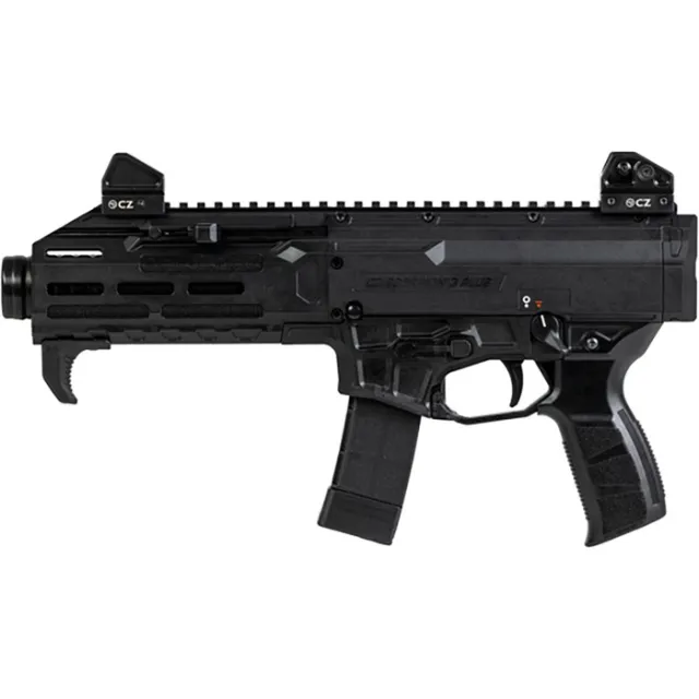 CZ-USA 91431 Scorpion 3+ 9mm Luger 20+1 7.80" Black Threaded Barrel... - View 3