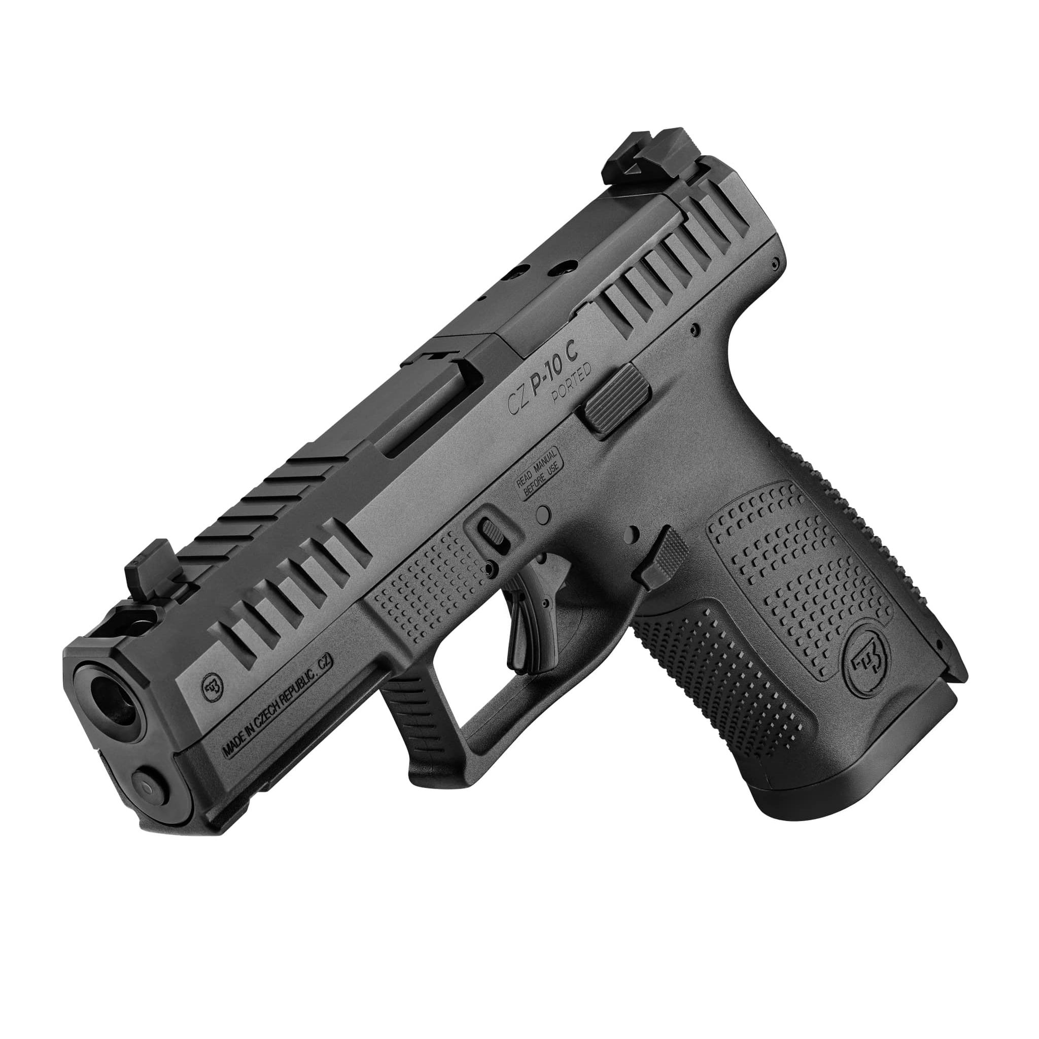 CZ P-10C Ported Handgun 9mm Luger 15rd Magazines(2) 4 Ported Barrel Optic Ready - View 2