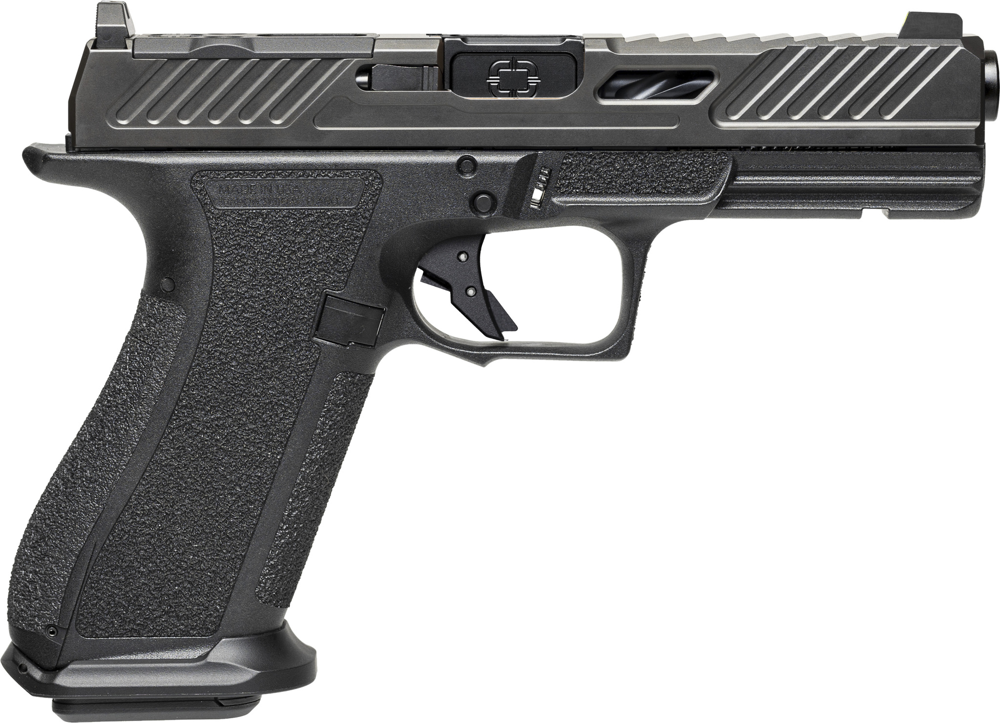 Shadow Systems DR920 Elite 9mm Luger, 4.5" Barrel, 17 Rounds, Optic Cut Slide, Tritium Night Sights, Polymer Frame, Black Finish - View 2